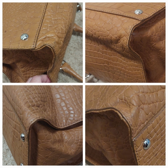 ❤️SALE! MICHAEL KORS Crocodile Embossed Hamilton Satchel - Picture 16 of 17